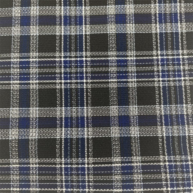 Black Check Bengaline Yarn-dyed