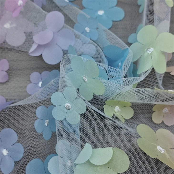 Customized Petal Tulle Knit Fabric Customized Petal Tulle Knit Fabric