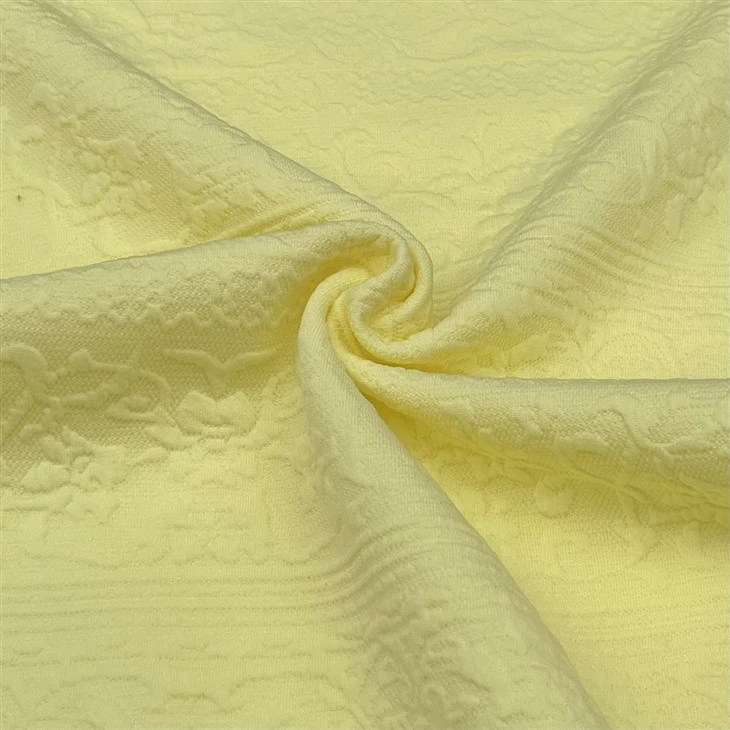 Polyester Spandex Quilted Like Knit Fabric