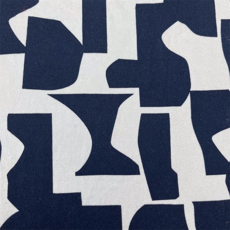 Polyester Spandex Printed Cashmere-like Jersey Knit Fabric