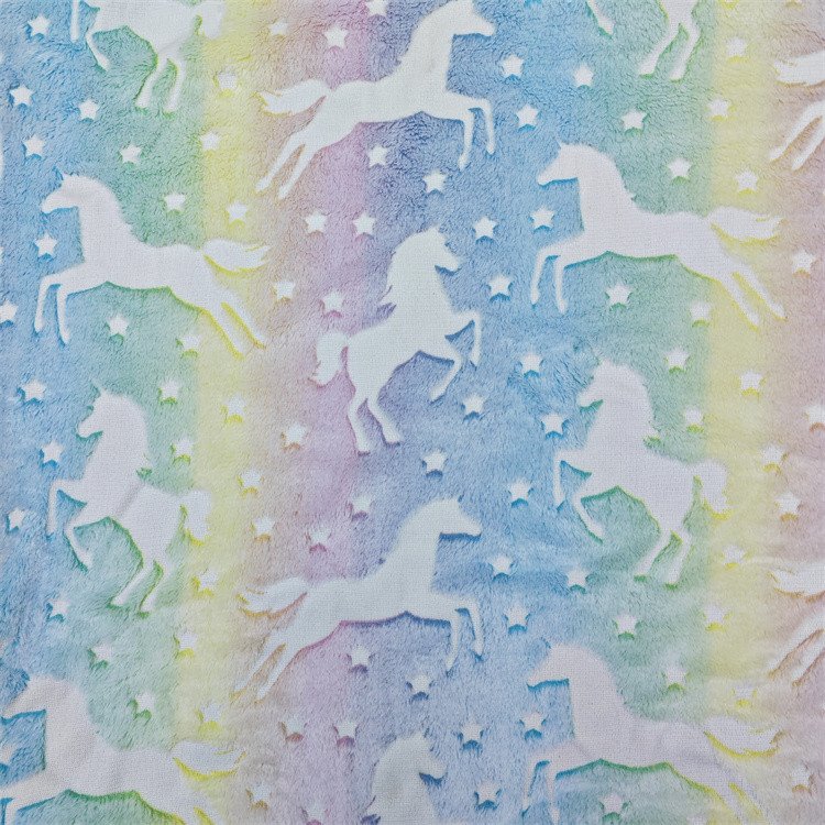 Printed Glow Fleece Knit Fabric