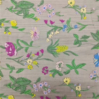 Mesh Embroidery Knit Fabric