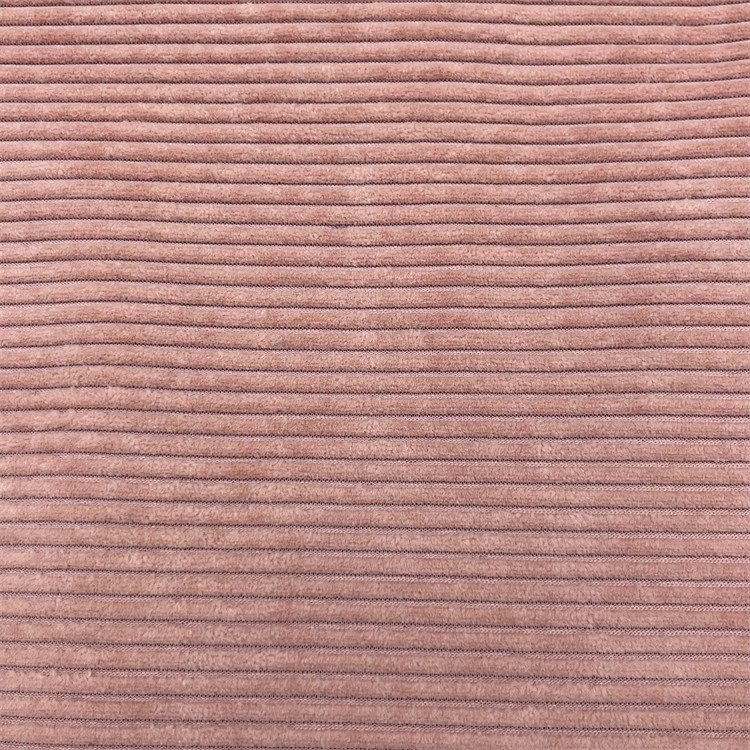 Solid Pink Corduroy Knit Fabric