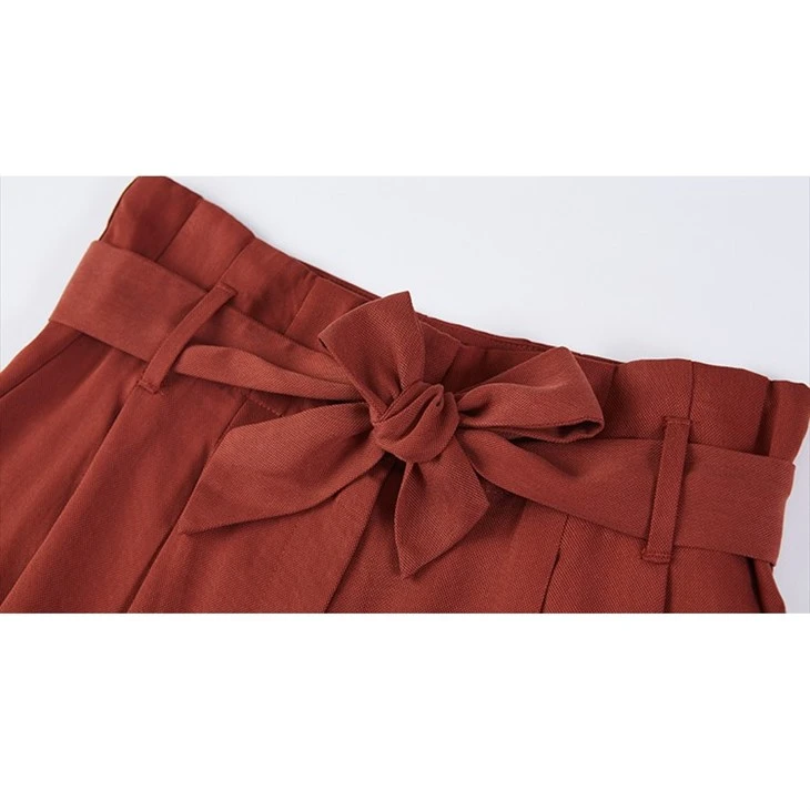 Lyocell Loose Pants With Belt