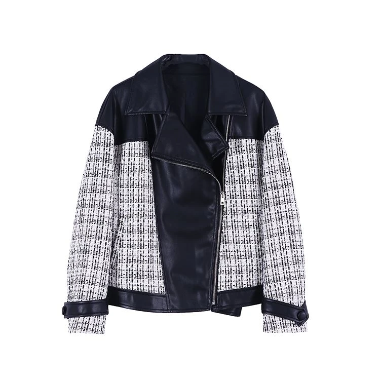PU Patchwork Jacket
