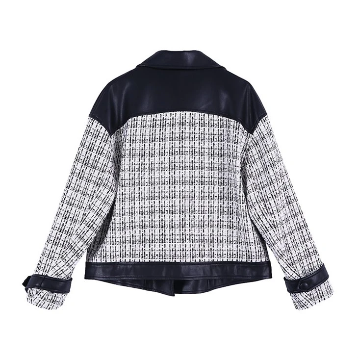 PU Patchwork Jacket